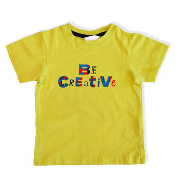 Be Creative Bright Yellow Kids T-shirt - RueCollections